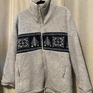 Vintage Timber Trail Reversible Fleece Jacket  - Unisex Men Medium Women Large